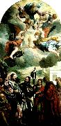 Paolo  Veronese christ with zebedee's wife and sons Spain oil painting artist